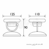 Bristan Accessories -  Arctic Free Standing Dish And Holder Cp