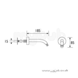 Bristan Brassware -  Bristan Fast Fix Shower Arm Cp
