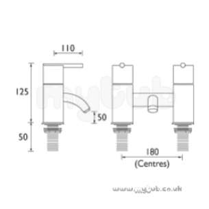 Bristan Brassware -  Bristan Blade Bath Filler Chrome Plated Bl Bf C