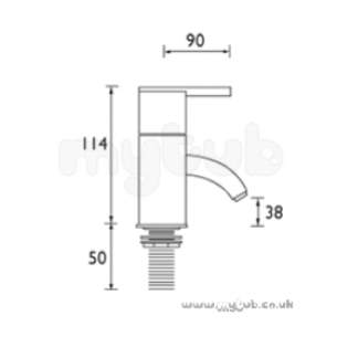 Bristan Brassware -  Bristan Blade Basin Taps Chrome Plated Bl 1/2 C