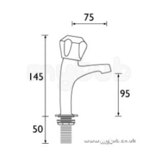 Bristan Brassware -  Club H/neck Pillar Taps-mtl Hds Pair Cp