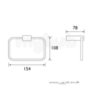 Bristan Accessories -  Bristan Chill Towel Ring Chrome Plated Cl Ring C