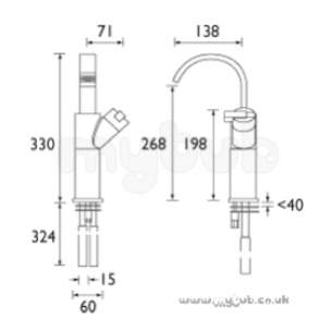 Bristan Brassware -  Chill Tall Single Lever Basin Mixer Cp