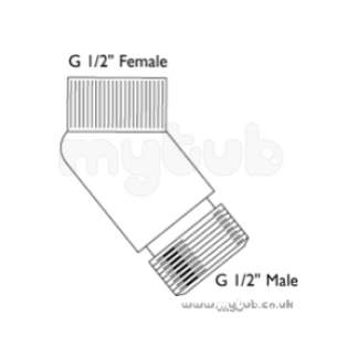 Bristan Brassware -  Bristan Angled Hose Connector Cp