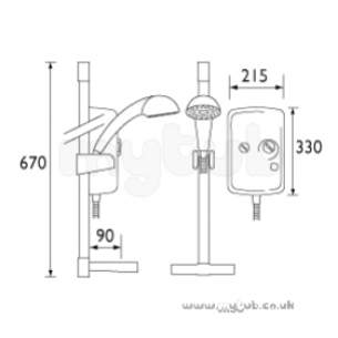 Bristan Showering -  Bristan 9.5kw Electric Shower Cp