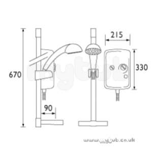 Bristan Showering -  Bristan 10.4kw Electric Shower Cp