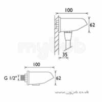 Bristan Brassware -  Universal Anti Vandal Shower Head Cp