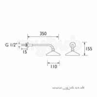 Bristan Showering -  Quadrant Fixed Head With Shower Arm Cp