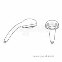 Bristan Showering -  Bristan 107 Single Function Handset Cp