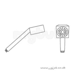 Bristan Showering -  Square Single Function Handset Hand115 C