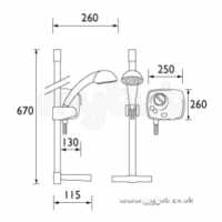 Bristan Showering -  Hydropower Thermo Power Shower Matt Cp