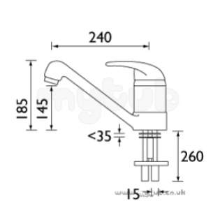 Bristan Brassware -  Java Dual Flow Mono Sink Mixer Chrome
