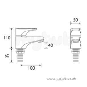 Bristan Brassware -  Bristan Jute Bath Taps Chrome Plated Ju 3/4 C