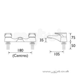Bristan Brassware -  Bristan Jute Bath Filler Chrome Plated Ju Bf C