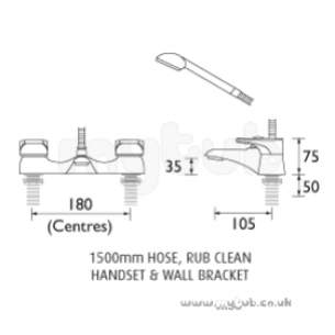 Bristan Brassware -  Bristan Jute Bath Shower Mixer Cp