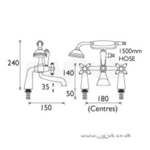 Bristan Brassware -  Bristan Colonial Bath/shower Mixer Gp