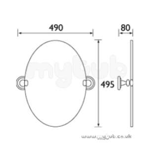 Bristan Accessories -  Bristan Colonial Mirror And Brackets Gp