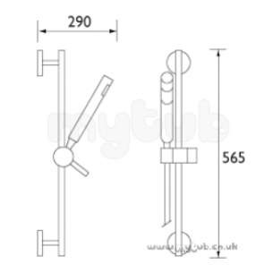 Bristan Showering -  Bristan Quadrant Shower Kit Chrome Plated Kit1 C