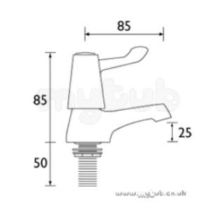 Bristan Brassware -  Bristan C/disc Bath Taps Plus 3 Inch Lvrs Pair Cp