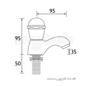 Bristan Brassware -  Bristan Meridian Bath Taps Pair Cp