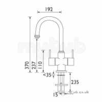 Bristan Brassware -  Bristan Monza Monosink Mixer Chrome Plated Mz Snk C