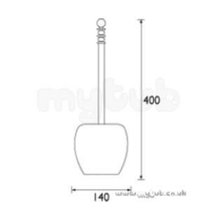 Bristan Accessories -  1901 Toilet Brush And Holder Chrome Plated N Bru C