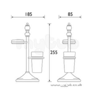 Bristan Accessories -  1901 F/s Toothbrush And Tumbler Holder Gp