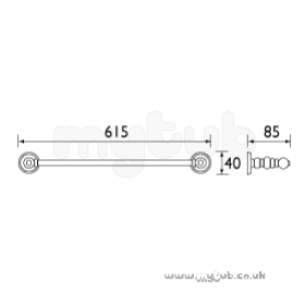 Bristan Accessories -  Bristan 1901 Single Towel Rail Cp