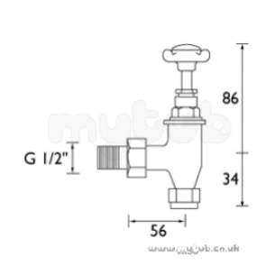 Bristan Brassware -  Bristan 1901 Radiator Valve Gp