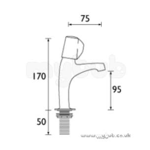 Bristan Brassware -  Options High Neck Pillar Taps C.disc Cp