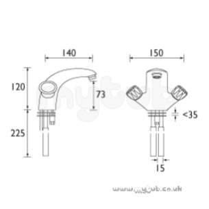 Bristan Brassware -  Bristan Options One Tap Hole Cd Bath Filler Cp