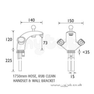 Bristan Brassware -  Options One Tap Hole Bath/shower Mixer Cp