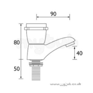 Bristan Brassware -  Options Std Valves Bath Taps Pair Cp