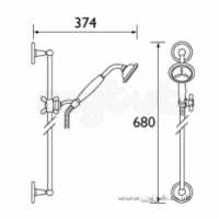 Bristan Showering -  Osborne Adjustable Riser Shower Kit Cp