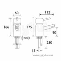 Bristan Brassware -  Prism Single Hole Bath Filler Cp