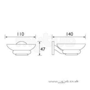 Bristan Accessories -  Bristan Prism Soap Dish And Holder Cp