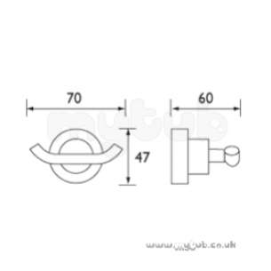 Bristan Accessories -  Bristan Prism Robe Hook Chrome Plated Pm Hook C