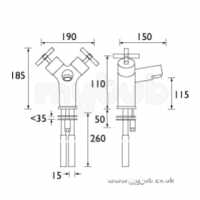 Bristan Brassware -  Quadrant One Tap Hole Monobloc Bath Filler Cp