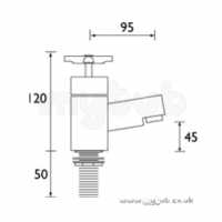 Bristan Brassware -  Bristan Quadrant Bath Taps Chrome Plated Qt 3/4 C