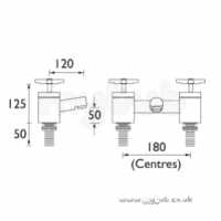 Bristan Brassware -  Quadrant Pillar Bath Filler Chrome Plated Qt Bf C