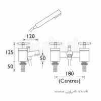 Bristan Brassware -  Quadrant Pillar Bath/shower Mixer Cp