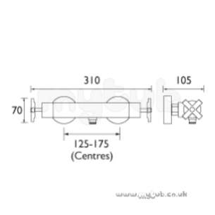 Bristan Showering -  Quadrant Therm Bar Shower Valve Cp