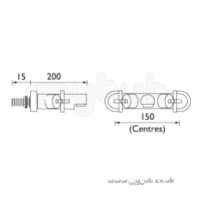Bristan Brassware -  Quadrant Wall Mounted Bath Filler Cp