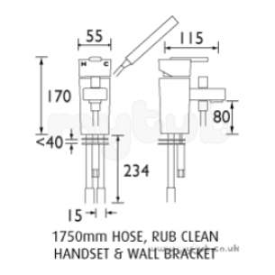 Bristan Brassware -  Bristan Qube One Tap Hole Bath Shower Mixer Cp