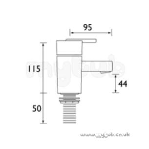 Bristan Brassware -  Bristan Qube Bath Taps Pair Chrome Plated Qu 3/4 C