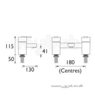 Bristan Brassware -  Bristan Qube Bath Filler Chrome Plated Qu Bf C