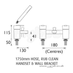 Bristan Brassware -  Bristan Qube Bath Shower Mixer Cp