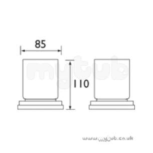 Bristan Accessories -  Bristan Qube Freestanding Tumbler Cp