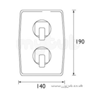 Bristan Showering -  Qube Dual Control Thermostatic Shower Cp