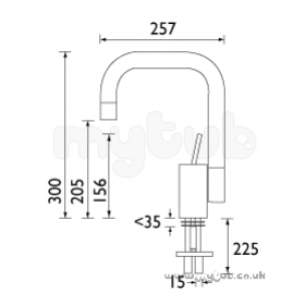 Bristan Brassware -  Bristan Qube Monosink Mixer Cp